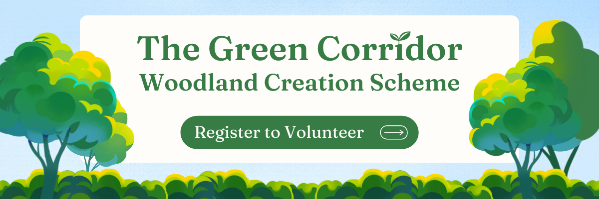 The Green Corridor Woodland Creation Scheme. Click here to register to volunteer